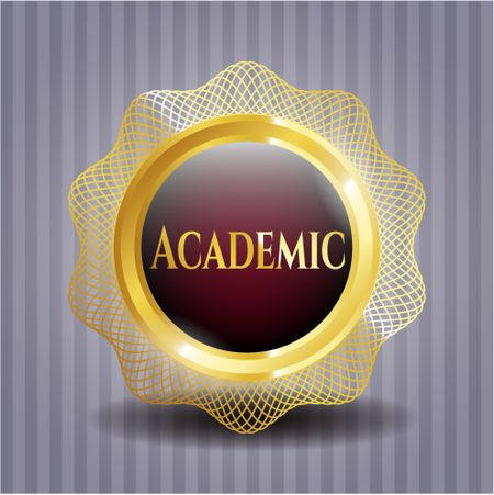 Academic gold emblem