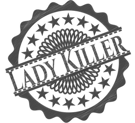 Lady Killer emblem with pencil effect