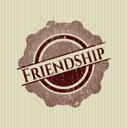 Friendship rubber stamp