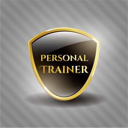 Personal Trainer golden emblem or badge