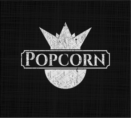 Popcorn with chalkboard texture