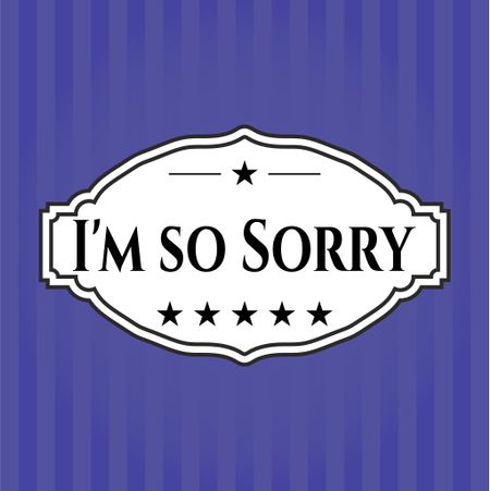 I'm so Sorry colorful poster