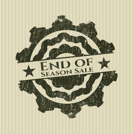 End of Season Sale rubber stamp with grunge texture