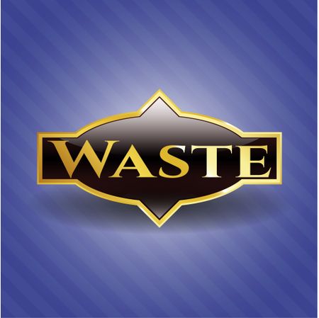 Waste gold shiny emblem