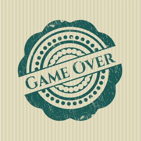 Game Over rubber grunge texture seal