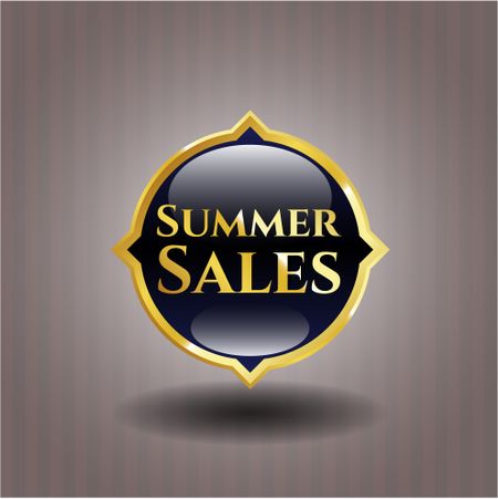 Summer Sales gold shiny emblem