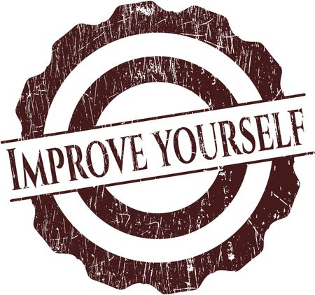 Improve yourself rubber stamp