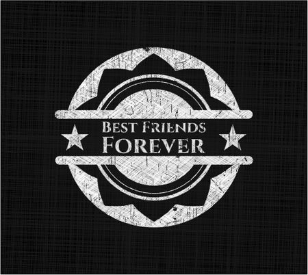 Best Friends Forever chalkboard emblem