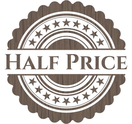 Half Price vintage wooden emblem
