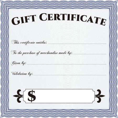 Retro Gift Certificate. Customizable, Easy to edit and change colors. With background. Good design. 