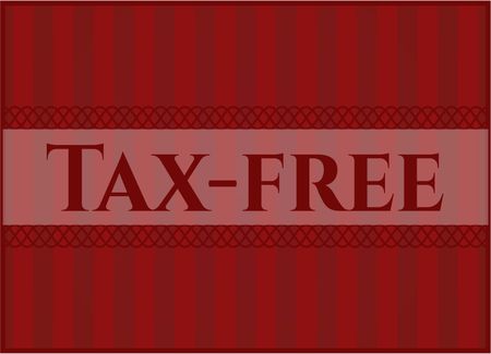 Tax-free poster or banner