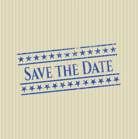 Save the Date rubber grunge texture stamp