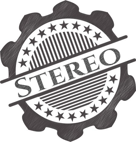 Stereo emblem with pencil effect