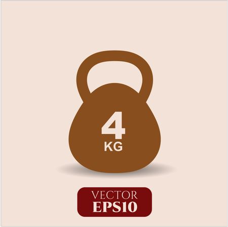 4Kg Kettlebell icon or symbol