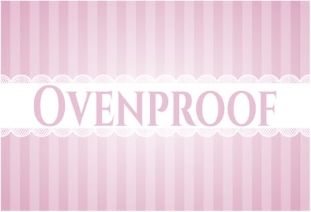 Ovenproof poster or card