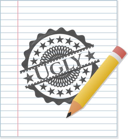 Ugly emblem drawn in pencil