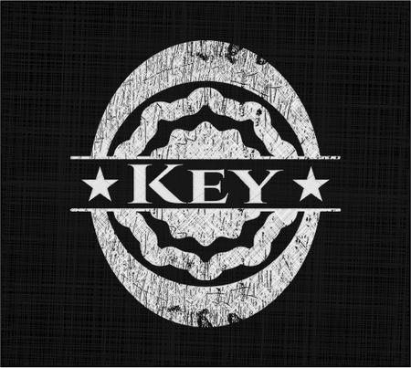 Key chalkboard emblem