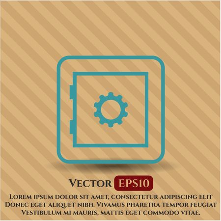 bank safe icon vector symbol flat eps jpg app web concept