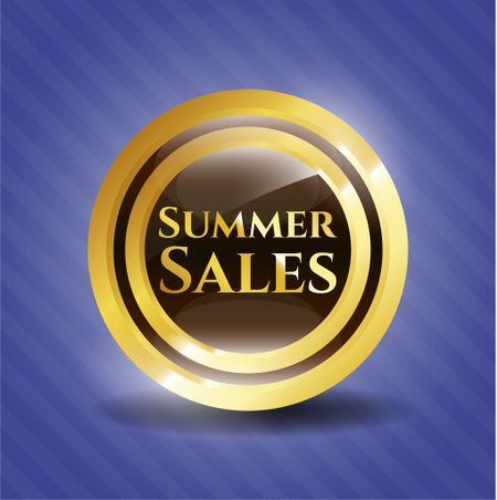 Summer Sales golden emblem or badge