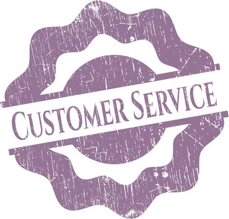 Customer Service rubber grunge stamp