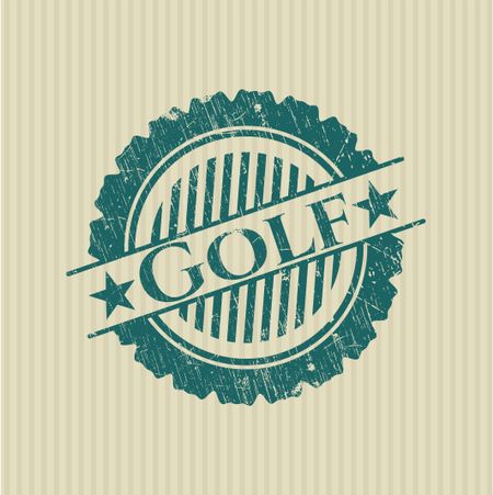 Golf rubber grunge stamp