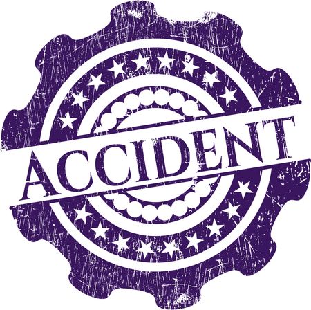 Accident rubber grunge stamp