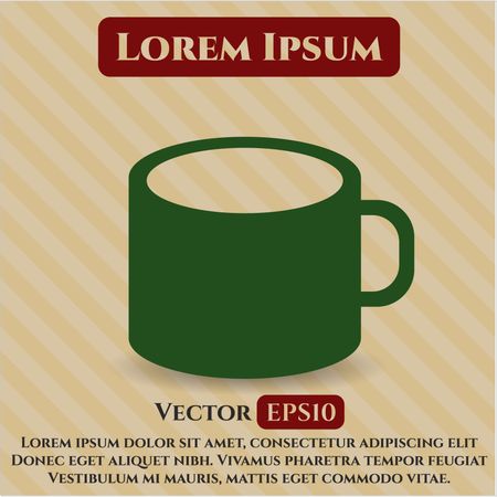 coffee cup icon vector symbol flat eps jpg app web concept