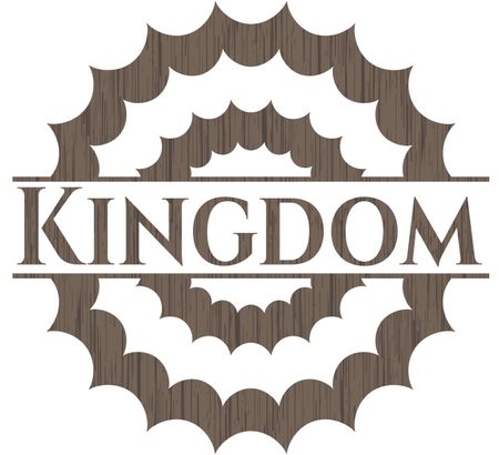 Kingdom retro style wood emblem