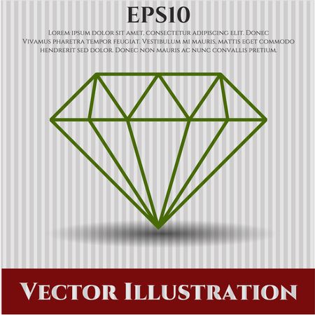 diamond icon vector symbol flat eps jpg app web concept website