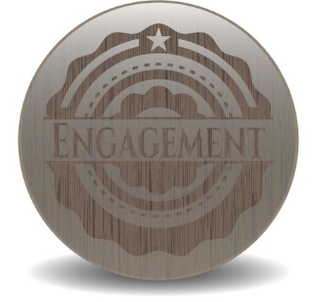 Engagement retro style wood emblem
