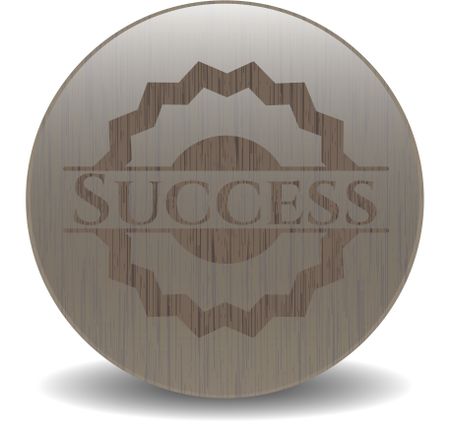 Success wood emblem. Retro