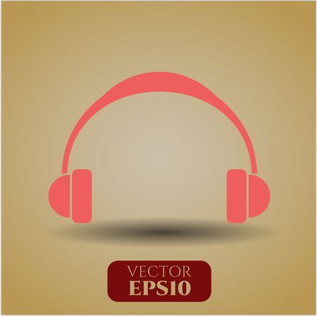 headphones icon vector symbol flat eps jpg app web concept