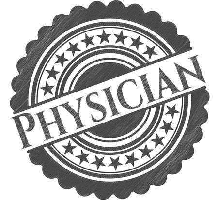 Physician draw with pencil effect