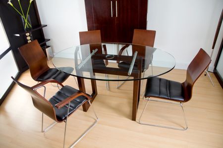 Round board table at a business office