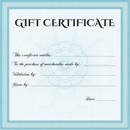 Formal Gift Certificate. Border, frame. Superior design. With quality background. 
