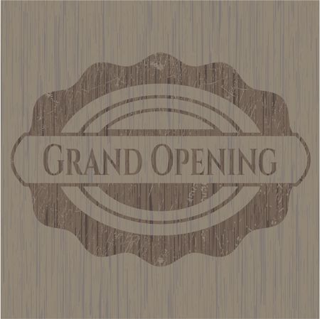 Grand Opening wood signboards