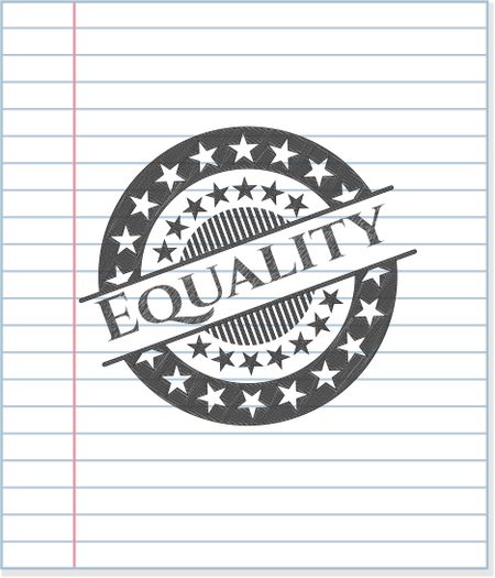Equality drawn in pencil