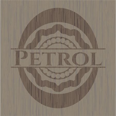 Petrol vintage wood emblem