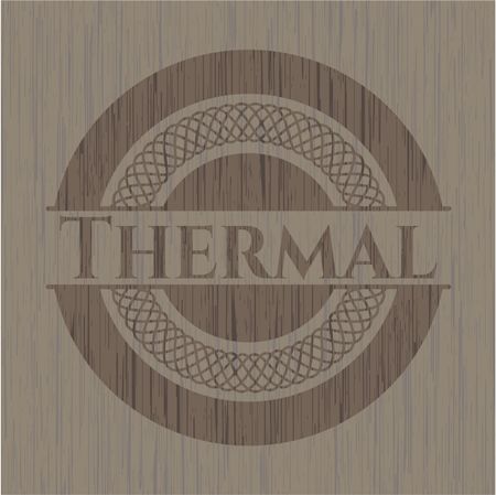Thermal wooden emblem