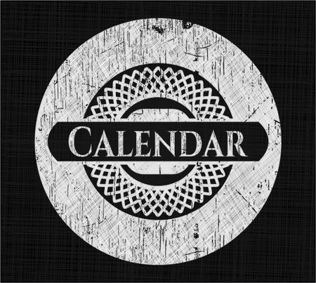 Calendar with chalkboard texture