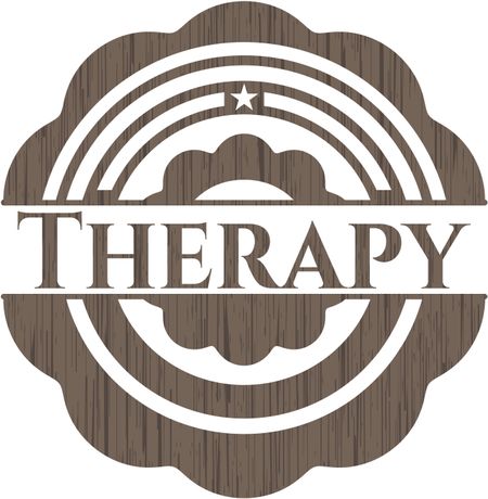 Therapy retro style wood emblem