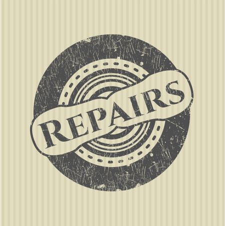 Repairs rubber seal with grunge texture