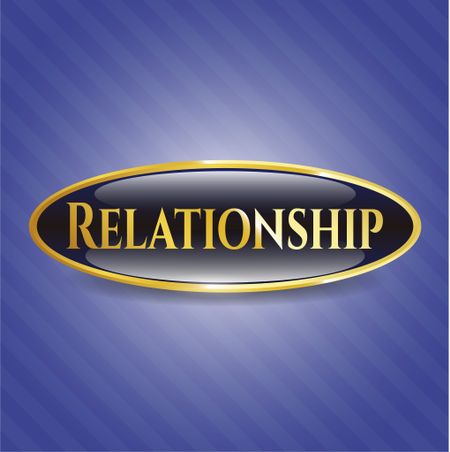 Relationship gold badge or emblem