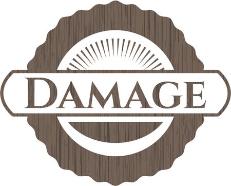 Damage retro wood emblem