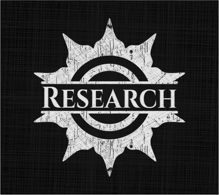 Research chalkboard emblem