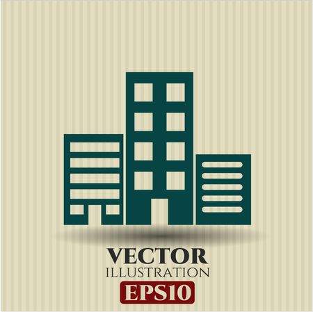 Buildings icon vector symbol flat eps jpg app web concept