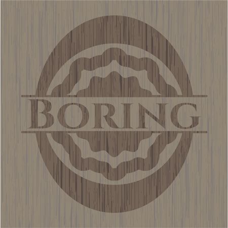 Boring retro style wooden emblem