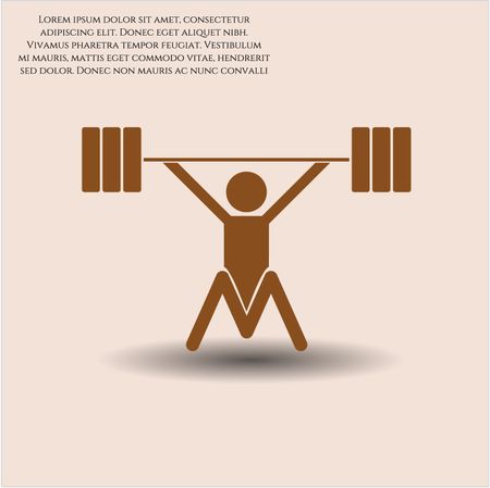 Snatch (Olympic Weightlifting) vector icon
