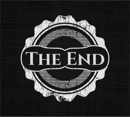 The End on chalkboard