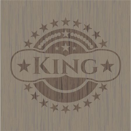 King realistic wood emblem